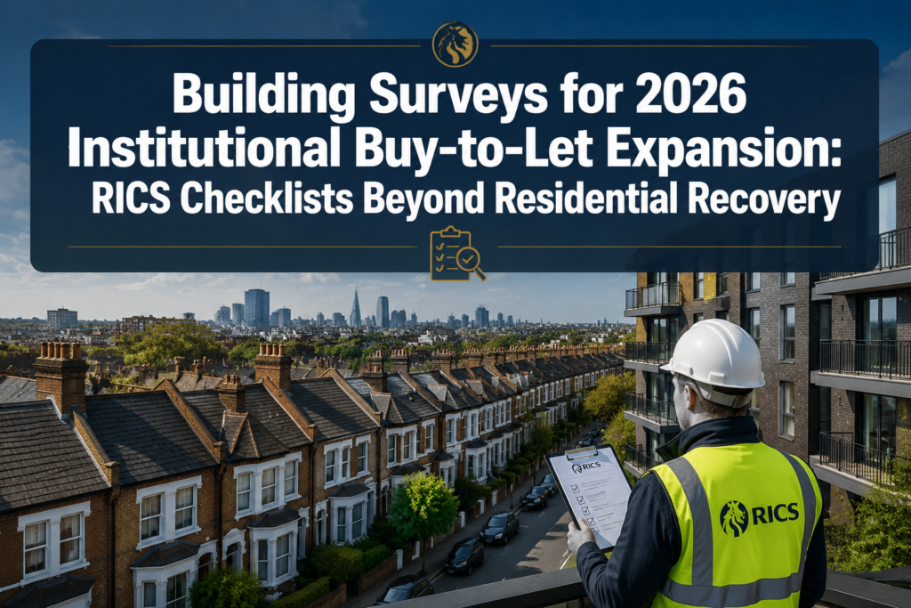 Building Surveys for 2026 Institutional Buy-to-Let Expansion: RICS Checklists Beyond Residential Recovery