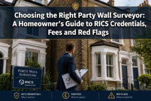 Choosing the Right Party Wall Surveyor: A Homeowner’s Guide to RICS Credentials, Fees and Red Flags