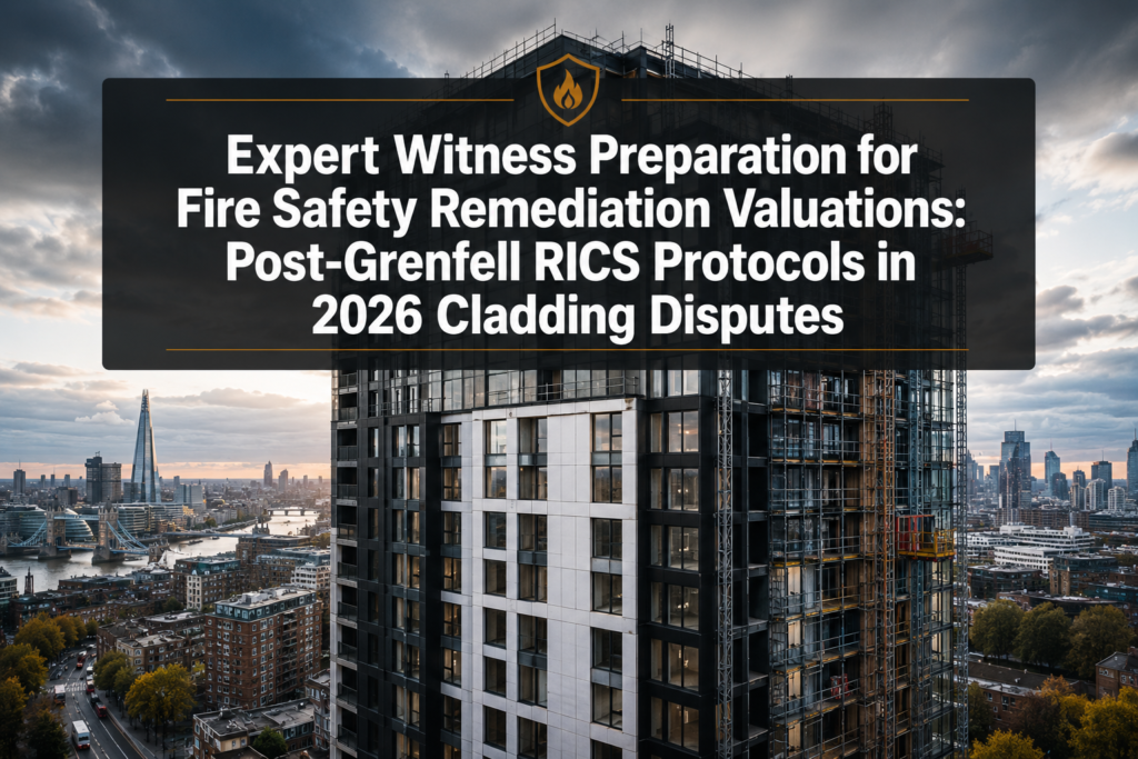 Expert Witness Preparation for Fire Safety Remediation Valuations: Post-Grenfell RICS Protocols in 2026 Cladding Disputes
