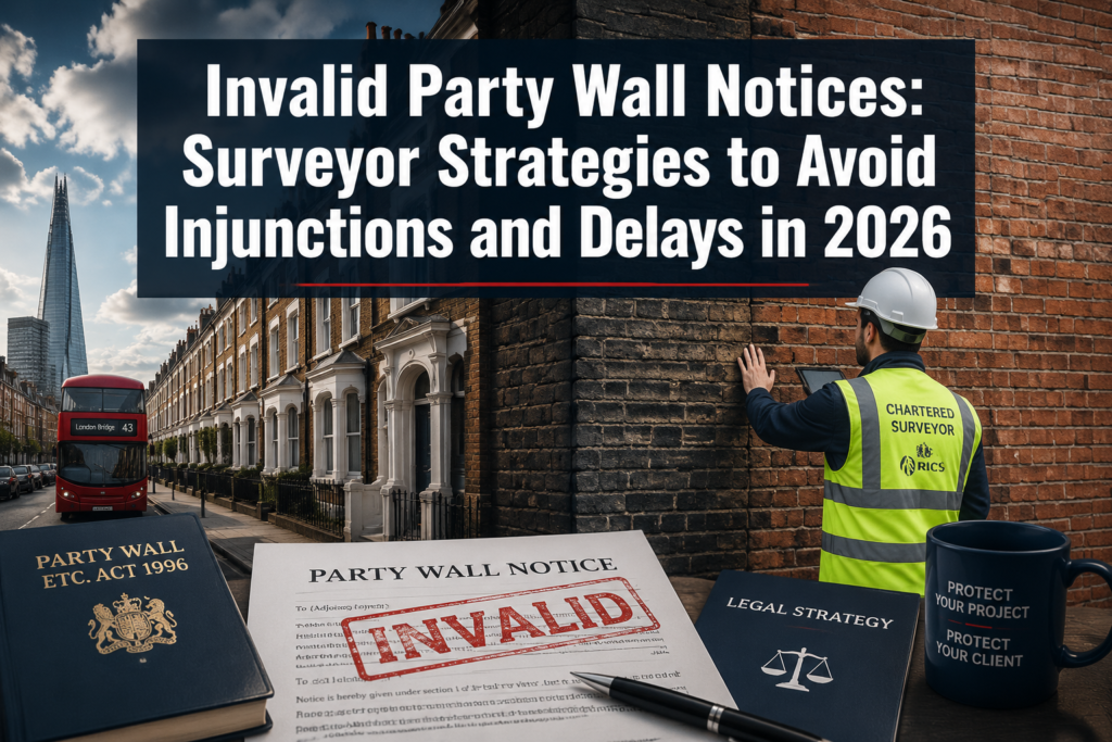 Invalid Party Wall Notices: Surveyor Strategies to Avoid Injunctions and Delays in 2026
