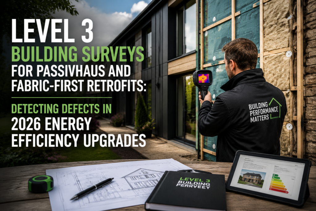 Level 3 Building Surveys for Passivhaus and Fabric-First Retrofits: Detecting Defects in 2026 Energy Efficiency Upgrades