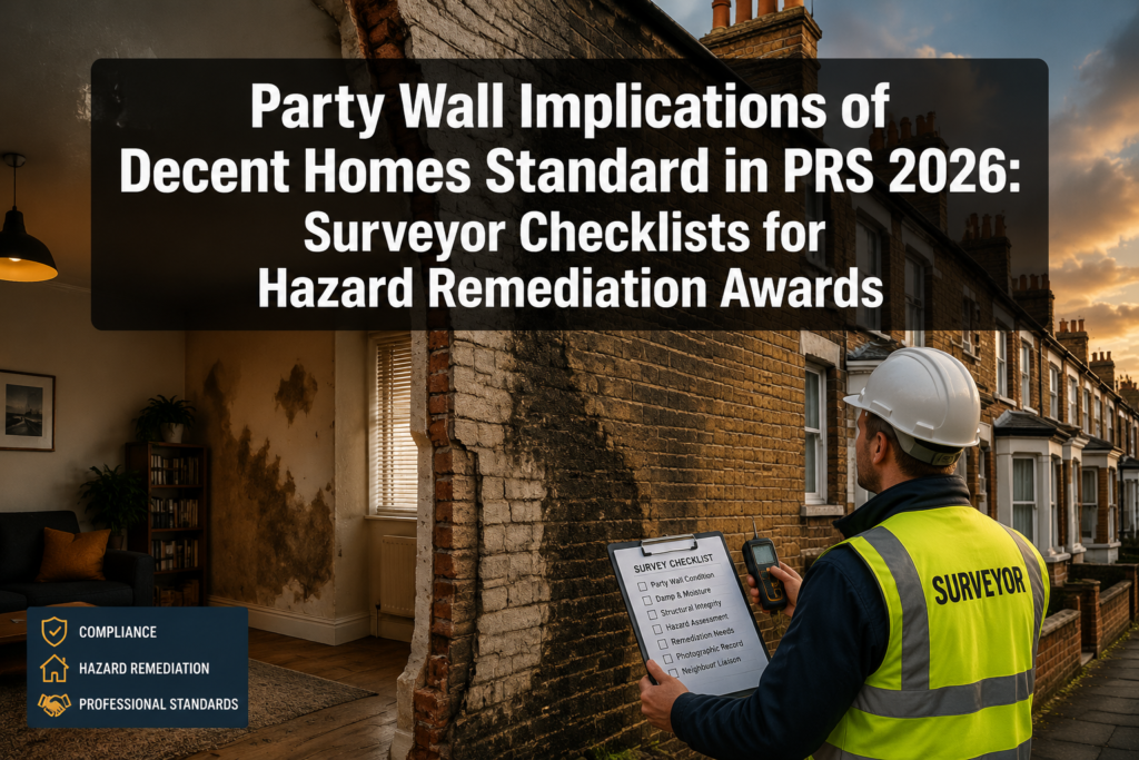 Party Wall Implications of Decent Homes Standard in PRS 2026: Surveyor Checklists for Hazard Remediation Awards