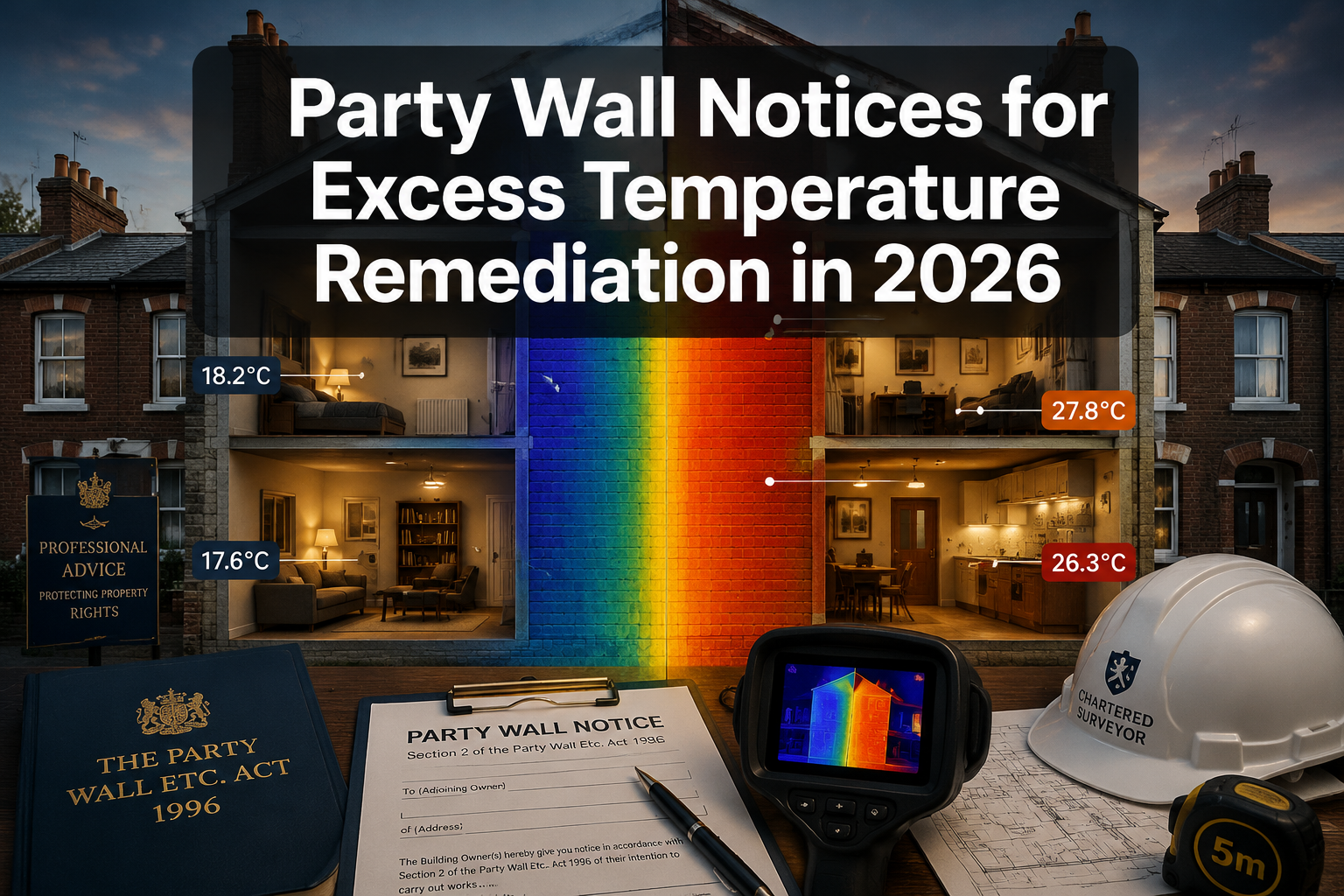 Party Wall Notices for Excess Temperature Remediation in 2026: Awaab’s Law Compliance Near Shared Boundaries