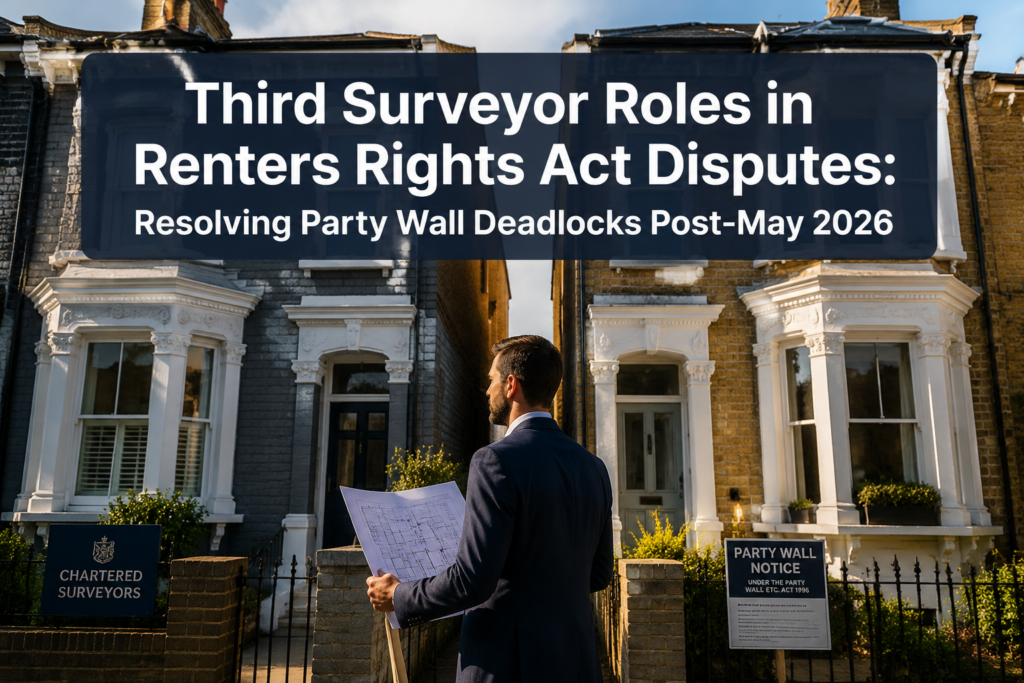 Third Surveyor Roles in Renters’ Rights Act Disputes: Resolving Party Wall Deadlocks Post-May 2026