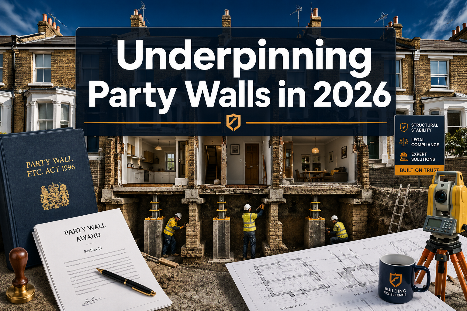 Underpinning Party Walls in 2026: Legal Notices, Structural Assessments, and Dispute Avoidance