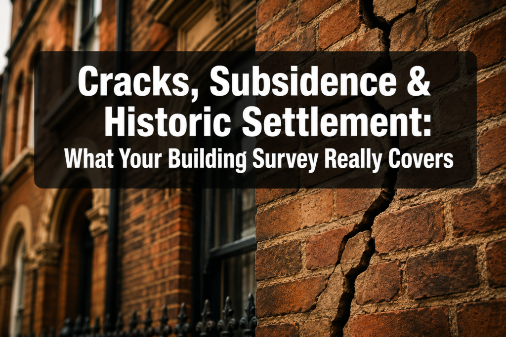 What Your Building Survey Really Covers on Structural Movement: Cracks, Subsidence and ‘Historic’ Settlement Explained