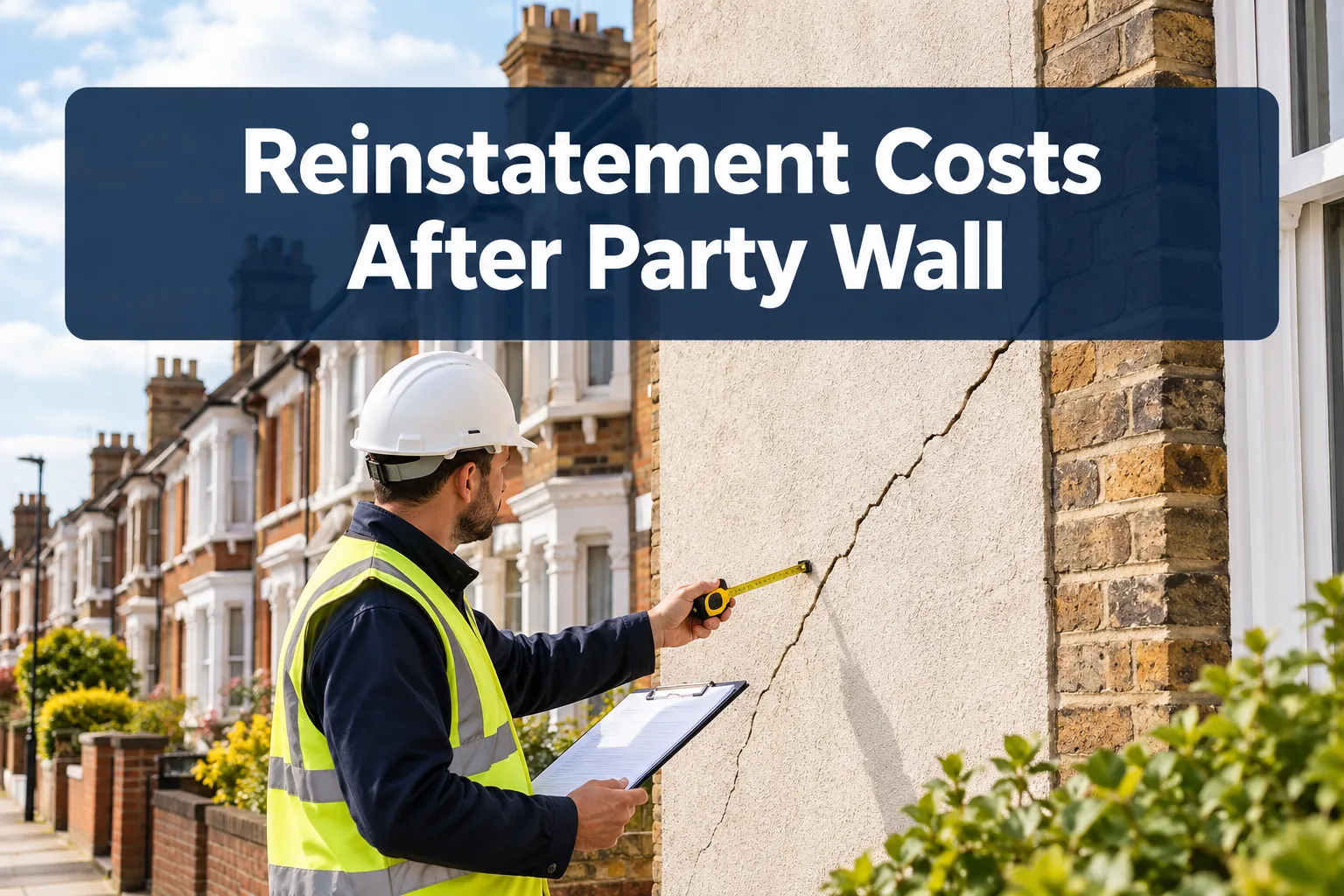 Reinstatement Costs After Party Wall Works: How Surveyors Assess Damage, Repair Scope and Claims