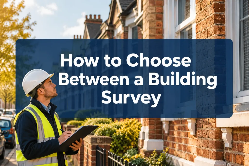How to Choose Between a Building Survey, Valuation and Party Wall Advice in the UK