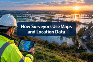 How Surveyors Use Maps and Location Data to Assess Flooding, Access, Drainage and Development Risk